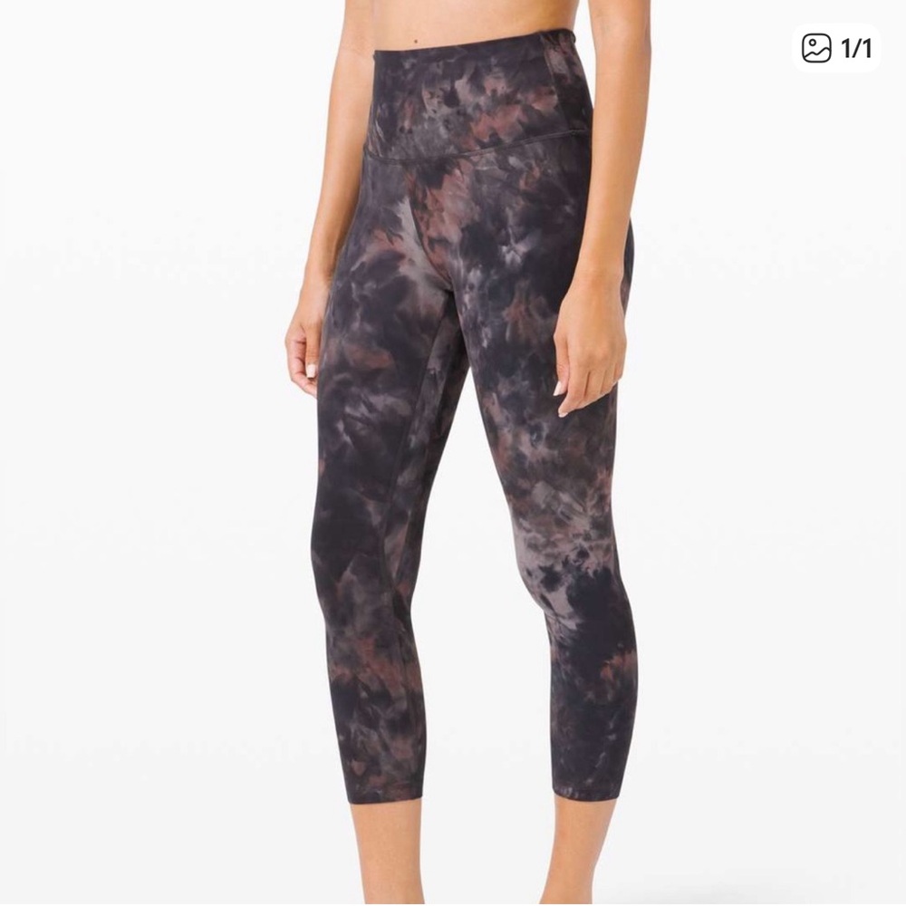 Lululemon Align Diamond Dye Legging Graphite Grey Pink Pastel Size 4, 23”